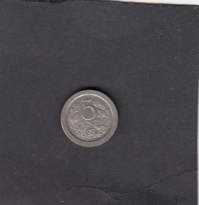 Beschrijving: 5 Cent WILHELMINA  